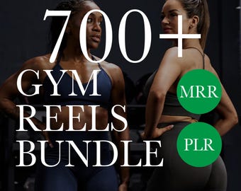 700+ Gym Reels Bundle, Fitness Reels, Workout Videos, Tiktok, Instagram Reels, Youtube Shorts, Digital Marketing, MRR, PLR