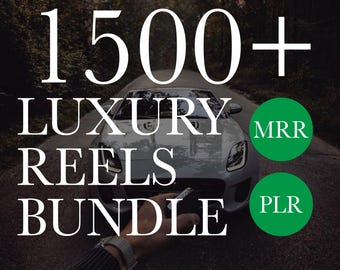 1500+ Luxury Reels Bundle, Luxury Lifestyle Reels, Sport Cars, Yacht, Business, Luxury Vacations, Digital Marketing, MRR, PLR