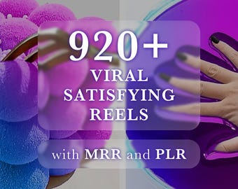 920+ Viral Satisfying ASMR Reels 2025, Tiktok, Instagram Reels, Slime, Craft Videos, Glass and Bottle Crushing, High Quality, MRR/PLR