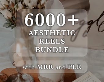 6000+ Aesthetic Reels Bundle, Viral Reels, Gesichtslose Reels, Luxus Reels, Social Media Reels, Viral Tiktok, Canva Template, MRR, PLR
