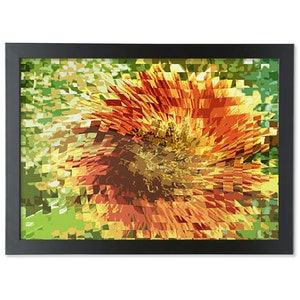 Gerahmter A3 Fine Art Print - Landschaft/Schwarze Sonnenblume A:W