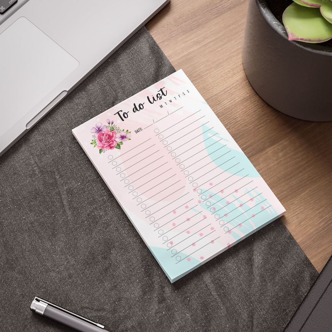 50 Page to Do List Custom Postit® Note Pad With Pink Etsy