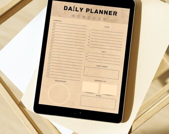 Undated Digital Daily Planner, Craft Daily Planner, iPad planner, GoodNotes Planner undated