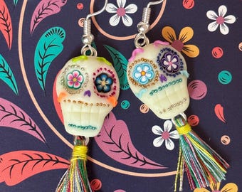 Fiesta de los muertos calaveritas earrings