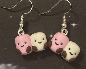 Small marshmallow earrings