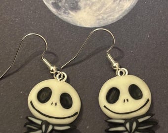 Jack Skellington earrings inspired by The Nightmare Before Christmas