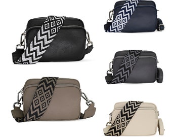 Leder Crossbody Bag für Frauen, Bauchtasche mit Riemen, Echtleder Schultertasche, Reise Gürteltasche, verstellbarer Schultergurt (HT022)