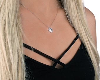Silver Heart Necklace – Damen Halskette mit einem Herzanhänger und einer 14k Weißgold Veredelung