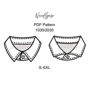 Classic and Italian Collars Sewing Pattern: Men's & Women's Shirt | PDF A4