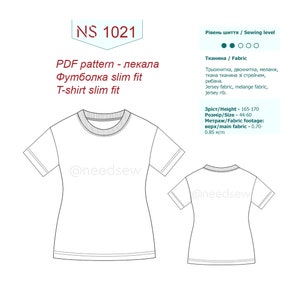 Women&#39;s T-Shirt in 9 sizes S-6XL with seam allowances / PDF sewing pattern / sewing pattern A4/A1/A0 for downloading /digital sewing pattern