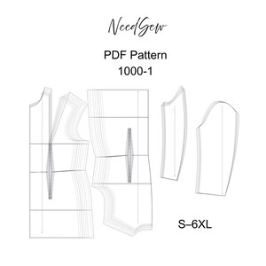 Self-modeling Sewing Pattern: Women's Coat, Jacket, Trench | PDF A4, A0, Letter