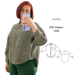 Women&#39;s Shirt Sewing Pattern: M-7XL Sizes (PDF A4/A0)