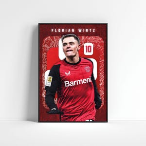 Florian Wirtz Poster, Bayer Leverkusen Poster, Florian Wirtz Print Art, Football Posters, Soccer Prints, Soccer Player Poster, Football Gift