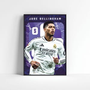 Jude Bellingham Poster, Real Madrid Poster, Jude Bellingham Print Art, Football Wall Art, Soccer Home Decor, Football Poster, Soccer Prints