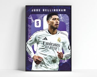 ジュード・ベリンガム レアル・マドリード ポスター、サッカープリント