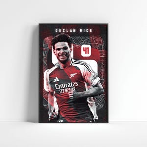 Declan Rice Arsenal Poster: Football Art Print, Soccer Decor (Digital Download)