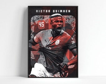 Victor Osimhen Galatasaray Poster: Football Art Print (Digital Download)