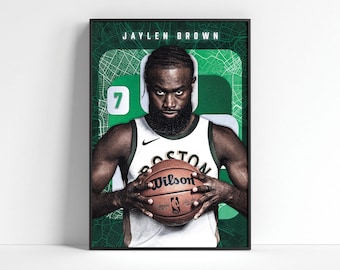 Jaylen Brown poster - Boston Celtics NBA muurdecoratie (digitale download)