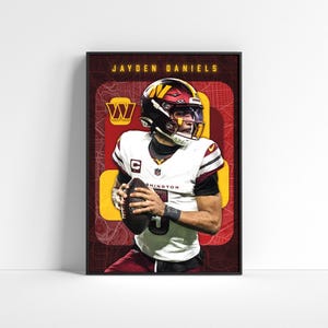 Jayden Daniels Poster: Washington Commanders NFL Art (Digital Download)