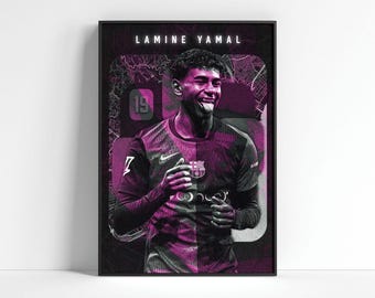 Lamine Yamal Poster: Barcelona Football Art (Digital Print)