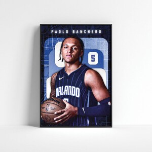 Paolo Banchero Poster, Orlando Magic Poster, Basketball Prints, Sports Home Decor, Basketball Wall Art, Sports Gift, Basketball Fan Gift