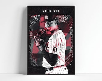 Luis Gil Poster, New York Yankees Poster, Baseball Digital Prints, Sports Home Decor, Baseball Wall Art, Baseball Fan Gift