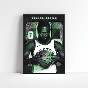 Jaylen Brown Poster, Boston Celtics Poster, Basketball Poster, NBA Wall Art, Basketball Wall Art, Boston Celtics Gift, Basketball Fan Gift