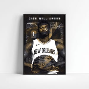 Zion Williamson Poster: New Orleans Pelicans Dark Edition (Digital Download)