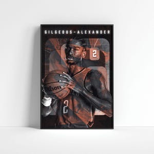 Shai Gilgeous-Alexander Poster: OKC Thunder Basketball Druck (Digitaler Download)