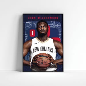 Zion Williamson Poster: New Orleans Pelicans Basketball Print (Digital Download)