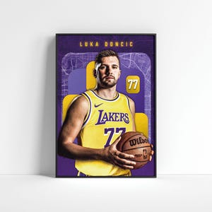 Luka Doncic Lakers Poster: NBA Basketball Wall Art (Digital Download)