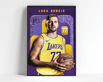Luka Doncic Lakers Poster: NBA Basketball Kunst (Digitaler Download)