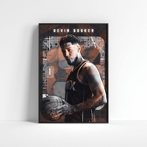 Devin Booker Poster, Phoenix Suns Poster, Basketball Prints, NBA Wall Art, Basketball Wall Art, NBA Posters, Basketball Fan Gift, NBA Prints