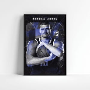 Nikola Jokic Denver Nuggets Poster: NBA Basketball Art (Digital Download)