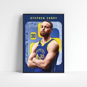 Stephen Curry Poster, Golden State Warriors Poster, Basketball Decor, NBA Wall Art, Basketball Wall Art, NBA Prints, Basketball Fan Gift