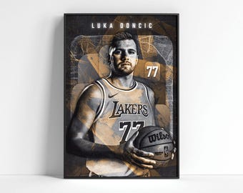 Luka Doncic Lakers Poster: NBA Basketball Kunst (Digitaler Download)