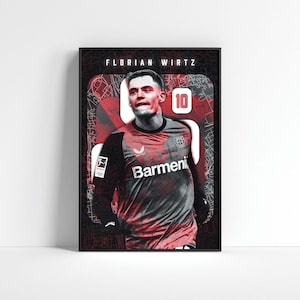 Florian Wirtz Poster, Bayer Leverkusen Poster, Florian Wirtz Print Art, Football Posters, Soccer Prints, Soccer Wall Art, Football Fan Gift