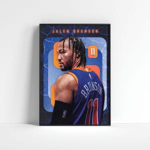 Jalen Brunson Poster, NY Knicks Poster, Basketball Decor, Sports Wall Art, Basketball Wall Art, NBA Prints, Basketball Fan Gifts