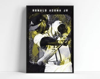 Ronald Acuna Jr Atlanta Braves Poster, Baseball Art (Digital Download)