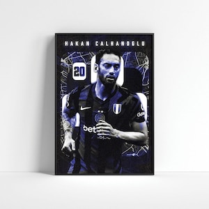 Hakan Calhanoglu Poster, Inter Milan Poster, Hakan Calhanoglu Print Art, Football Wall Art, Soccer Bedroom Art, Sports Poster, Soccer Gift