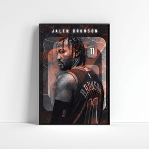 Jalen Brunson Poster, New York Knicks Poster, Basketball Dekor, Sport Wandkunst, Basketball Wandkunst, NBA Drucke, Basketball Fan Geschenke