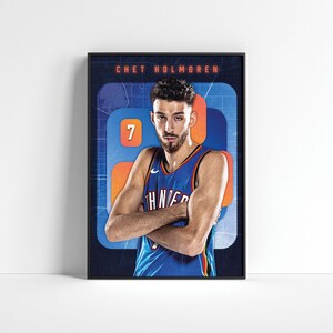 Chet Holmgren Poster, Oklahoma City Thunder Poster, Basketball Prints, NBA Prints, Basketball Wall Art, NBA Gift, Basketball Fan Gift