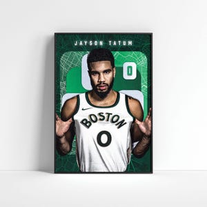 Jayson Tatum Poster, Boston Celtics Poster, Basketball Decor, NBA Wall Art, Basketball Wall Art, NBA Prints, Boston Celtics Fan Gift,