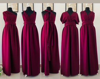 Robe infinity - Robe de demoiselles d’honneur–robe de soirée–mariage–haute qualité–robe événement–grand choix de couleurs