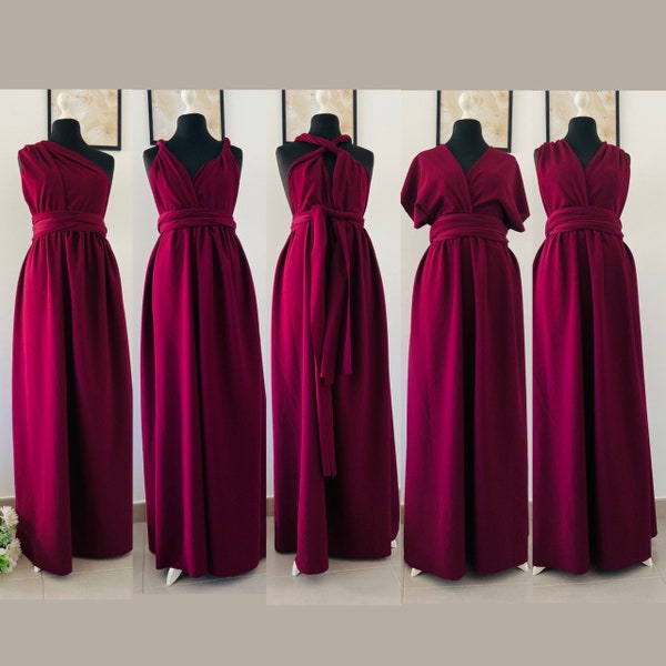 Robe infinity - Robe de demoiselles d’honneur–robe de soirée–mariage–haute qualité–robe événement–grand choix de couleurs