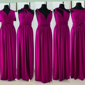 Magenta Satin Gown -  Sweden