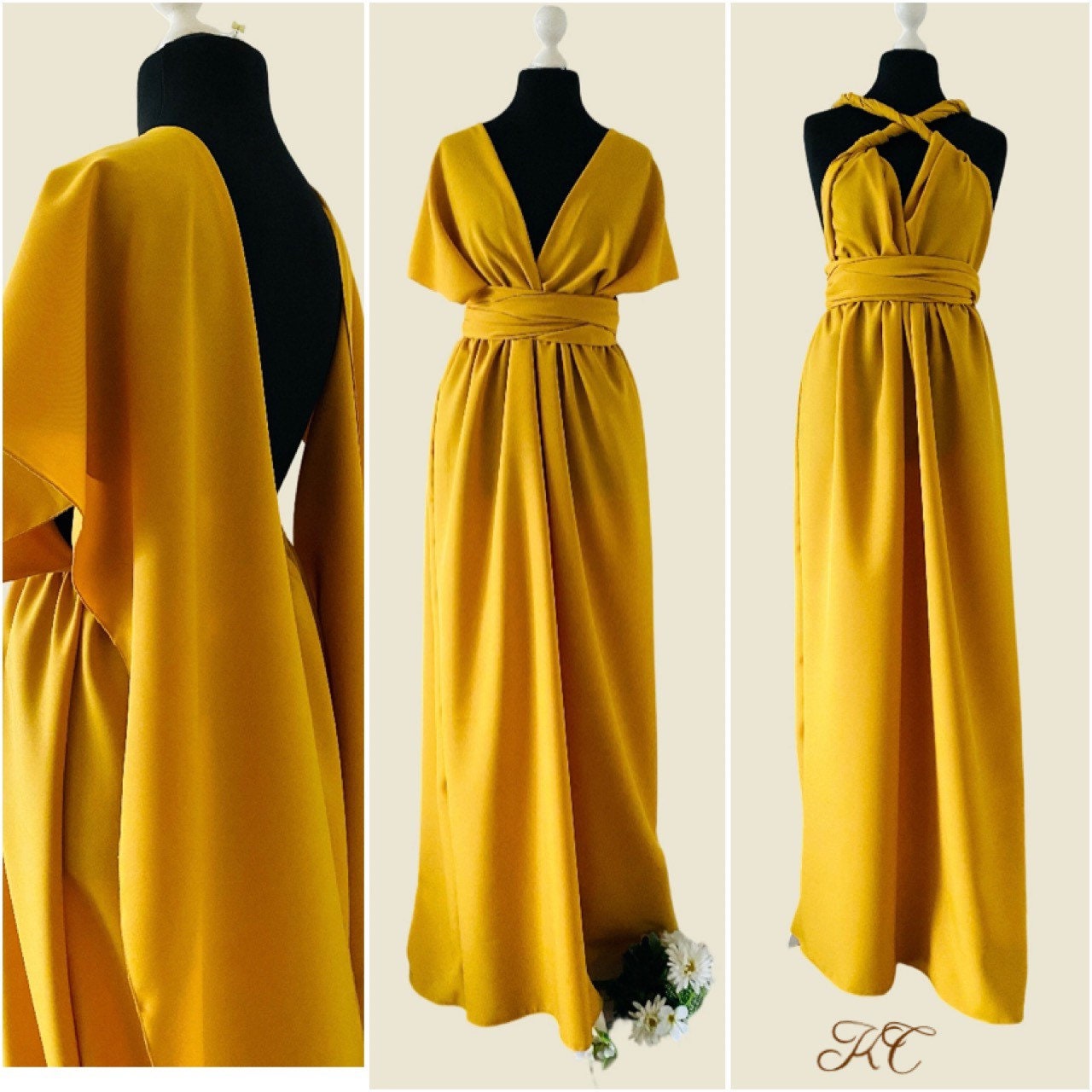Gold Bridesmaid Dress, Silk Bridesmaid Dresses, Summer Dress