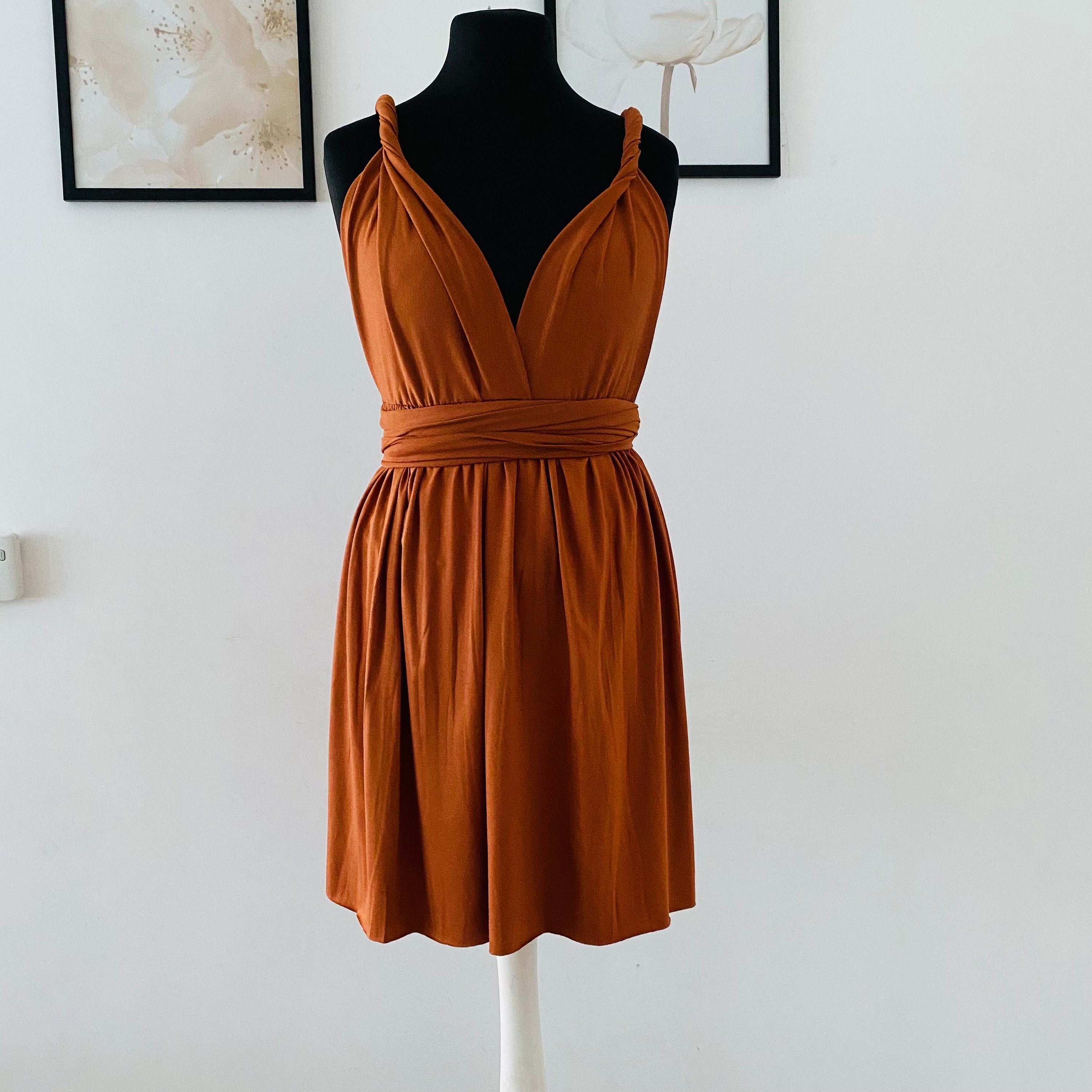 Robe de demoiselle dhonneur terracota robe cocktail Robe infinity