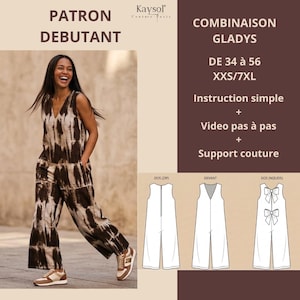 Women's Jumpsuit Pattern - This Season's Style + Video - Women's Pattern - Easy PDF Pattern - EU/US - XS/8XL - With Instructions -