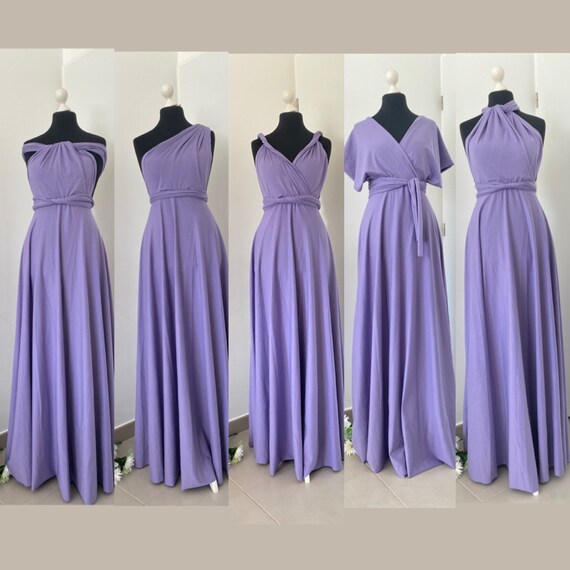 Robe de demoiselle dhonneur mauve robe cocktail couleur lilas robe infinity mariage fille dhonneur lilas robe concertible Etsy France